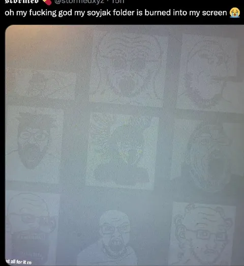 Soyjak Folder Burned Into Screen