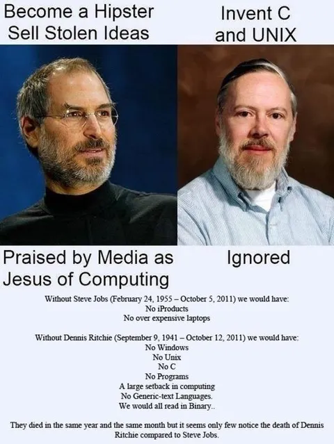 Steve Jobs Versus Dennis Ritchie