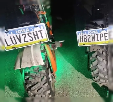 Upside-Down Iowa License Plates