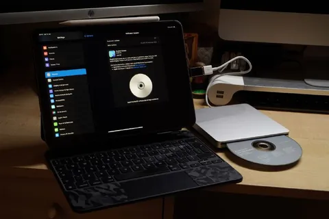 iPad обновляется с диска