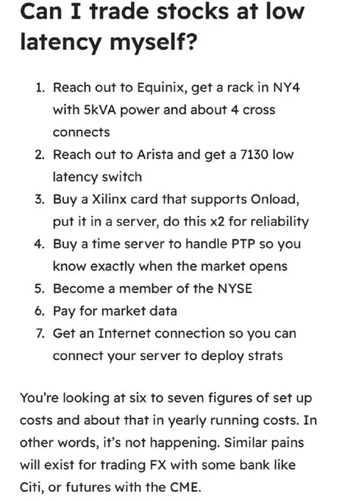Can I Trade Stocks at Low Latency?