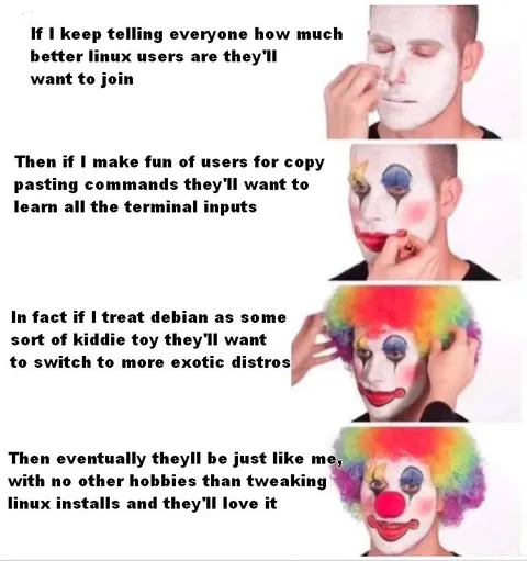 Linux Users Become Clowns