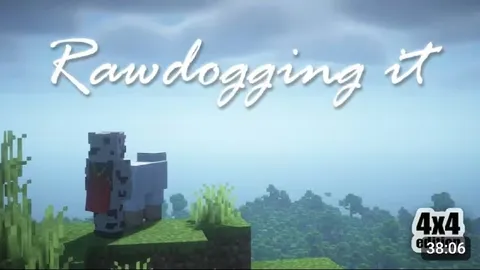 Rawdogging It in Minecraft