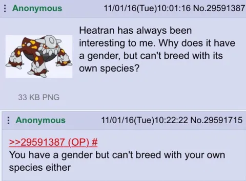 Heatran Gender Burns OP