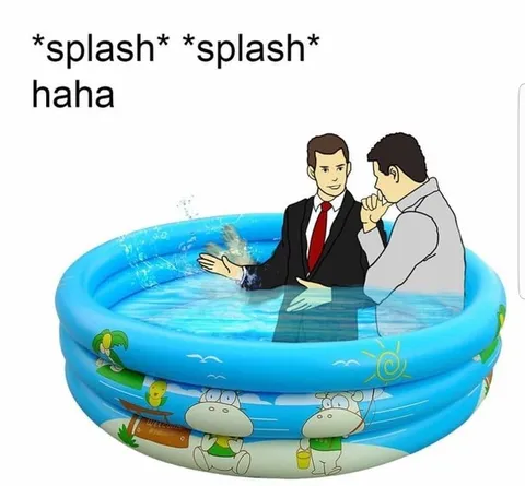 Business Meeting in the Pool