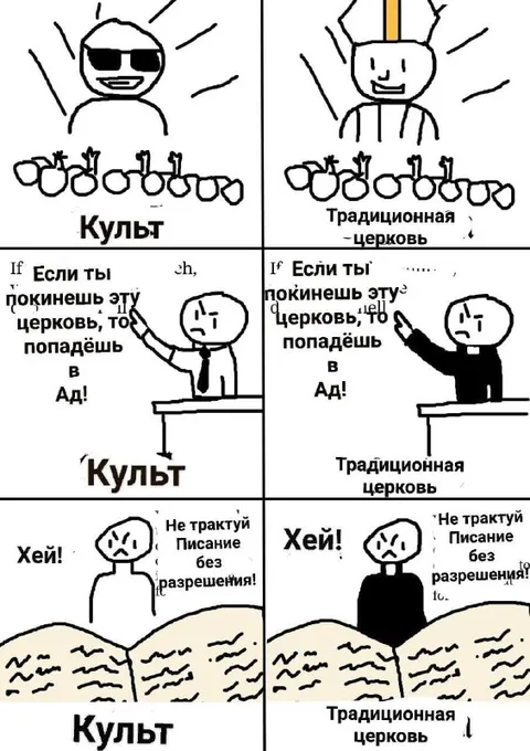 Культ против традиционной церкви