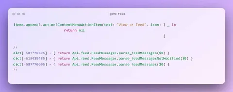 Telegram Feed Feature Code