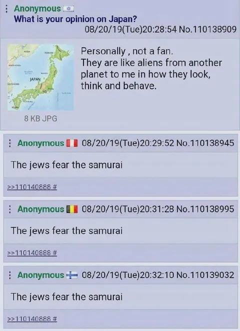 The Jews Fear the Samurai