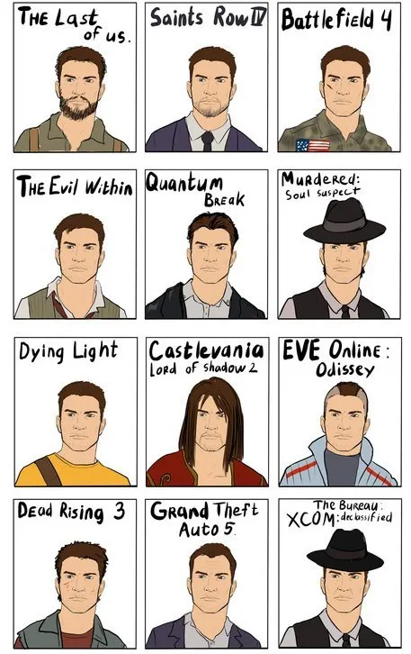 Every Video Game Protagonist Looks the Same