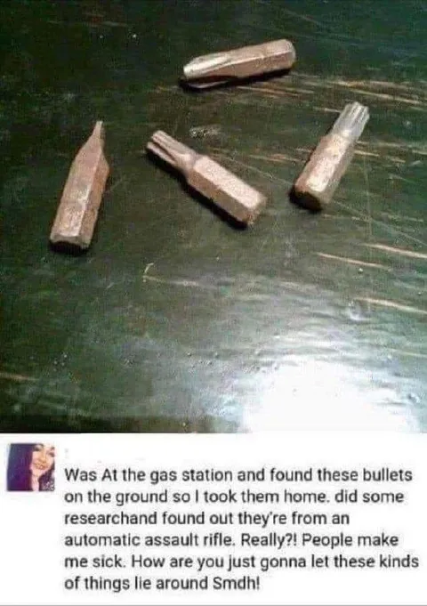 Found Bullets at the Gas Station