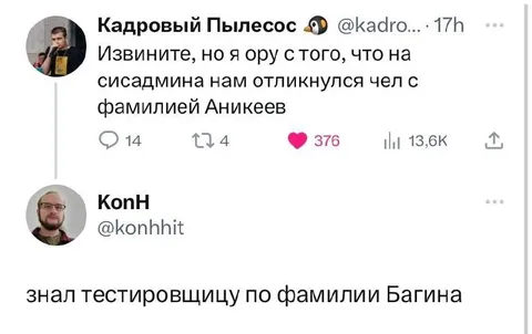 Тестировщица по фамилии Багина