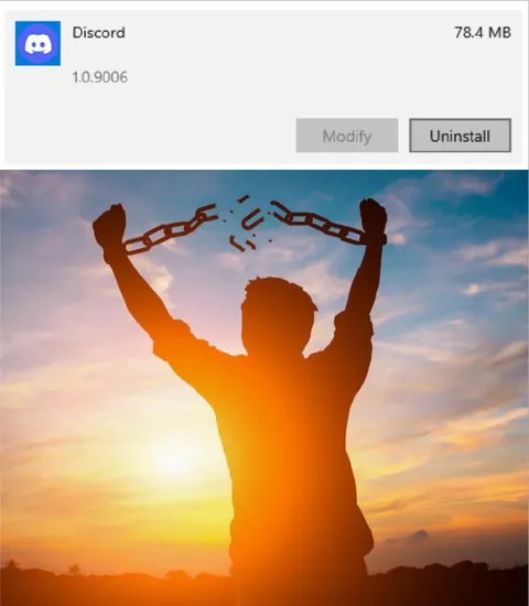 Uninstalling Discord Freedom