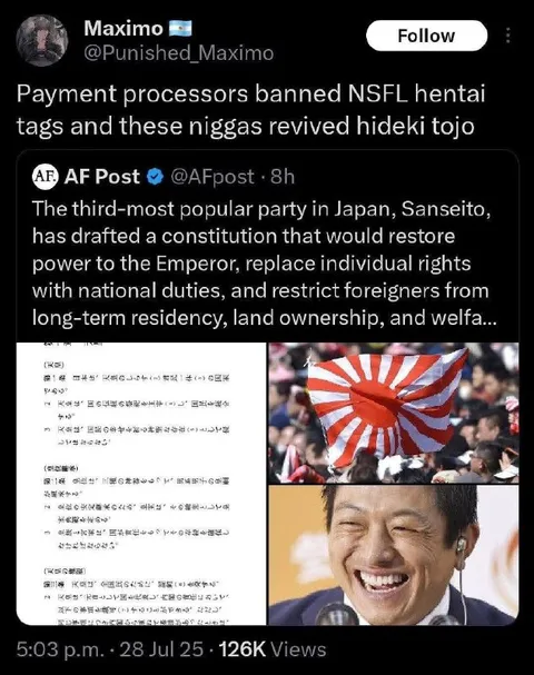 Payment Processors Revive Hideki Tojo
