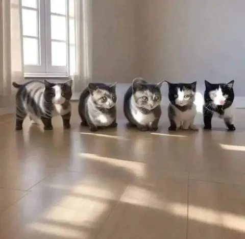Пять котов в ряд