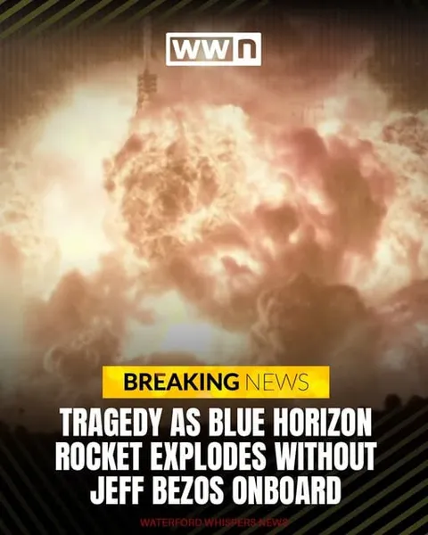 Rocket Explodes Without Bezos Onboard