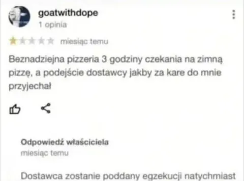 Egzekucja dostawcy pizzy