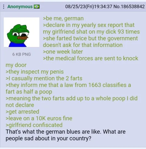 German blues and fart laws
