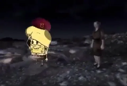 SpongeBob Watches Her Fall