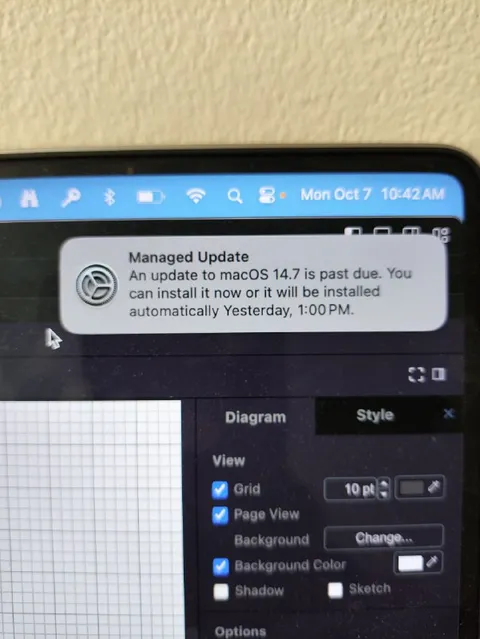 macOS Update Installed Yesterday