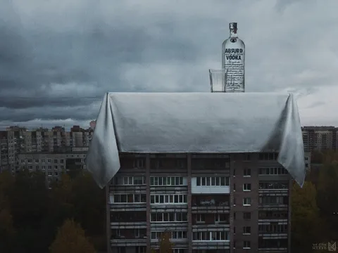 Absurd Vodka on the Rooftop