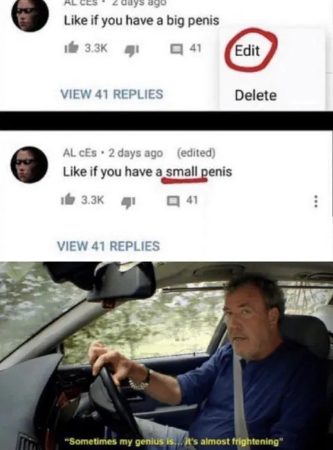 Edited Small Penis Comment
