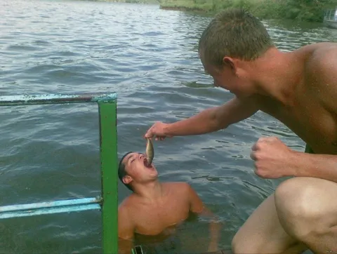 Рыба прямо в рот