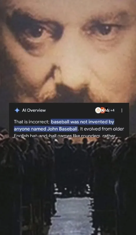 AI Overview says John Baseball