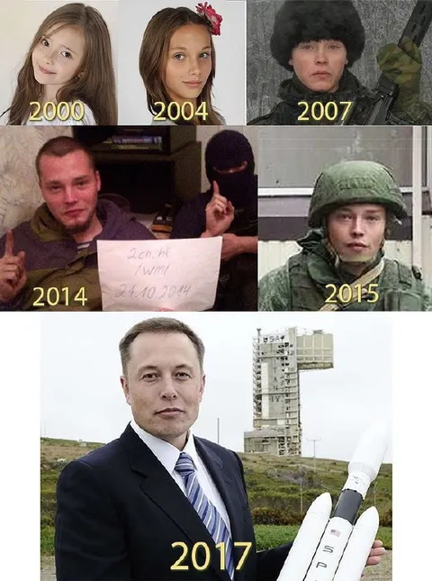 Эволюция Илона Маска по годам