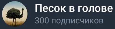Песок в голове — 300 подписчиков