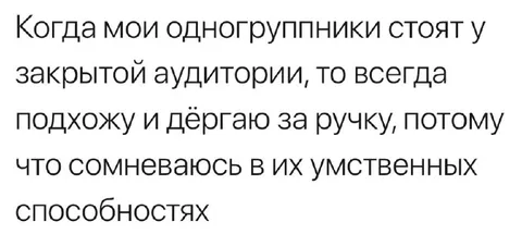 Сомнения в умственных способностях одногруппников