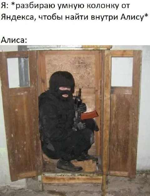 Алиса внутри умной колонки