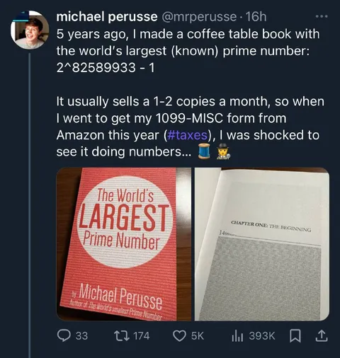 World’s Largest Prime Number Book