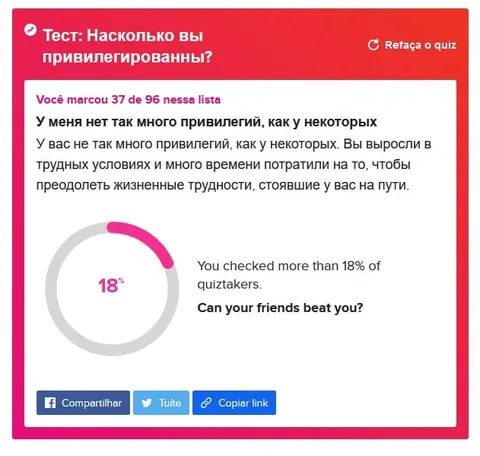 Тест на привилегированность 18%
