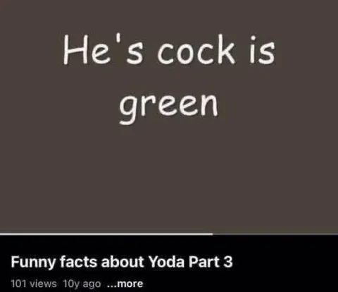 Yoda's Green Cock Fact