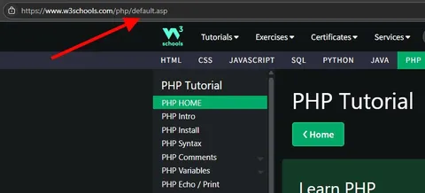 PHP Tutorial Default Page