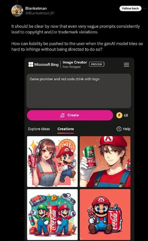 AI Creates Copyrighted Mario Anyway