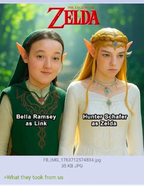 Bella Ramsey and Hunter Schafer as Zelda