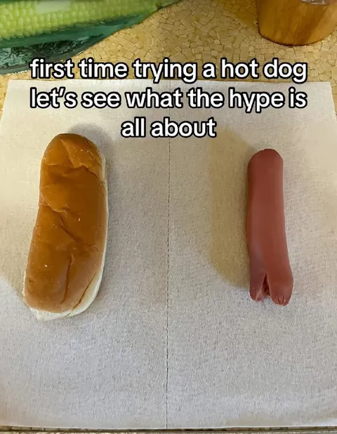 First Time Trying a Hot Dog