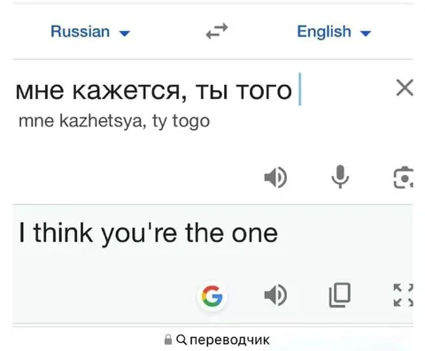 Переводчик понял не то