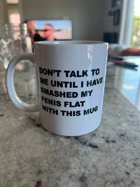 Mug Penis Smash Warning