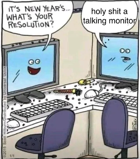 Talking Monitor New Year's Resolution