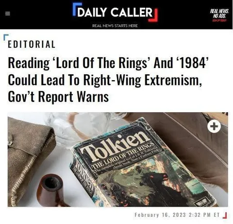 Reading Tolkien Leads to Extremism