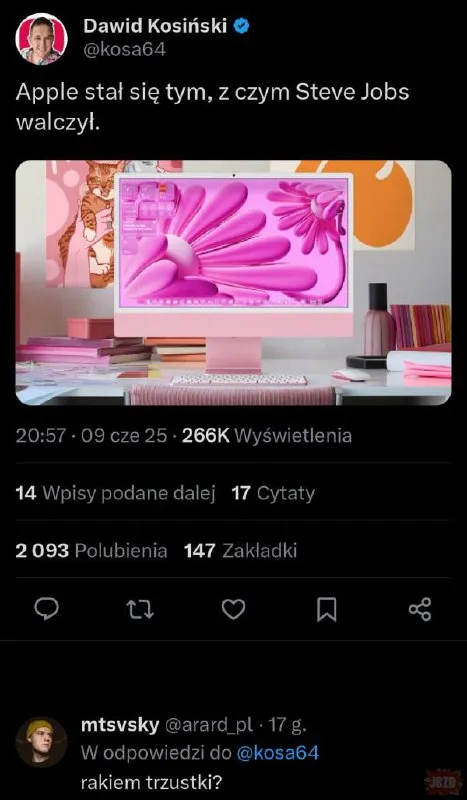 Apple stał się rakiem trzustki