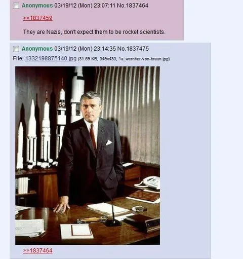 Nazis Aren’t Rocket Scientists