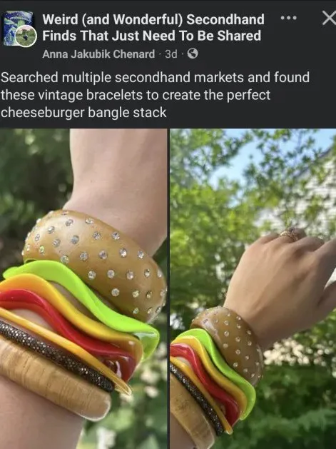 Cheeseburger Bracelet Stack