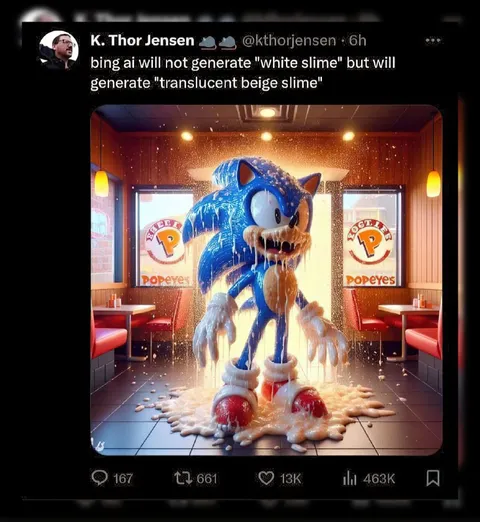 Translucent Beige Slime Sonic