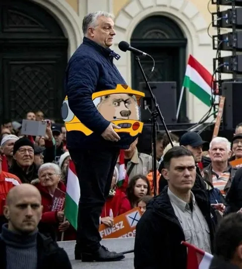 Orbán beszéde rajzfilmfigurával