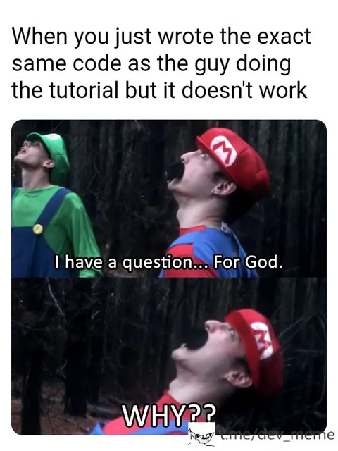 Mario asks God why