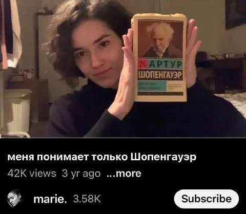 Меня понимает только Шопенгауэр