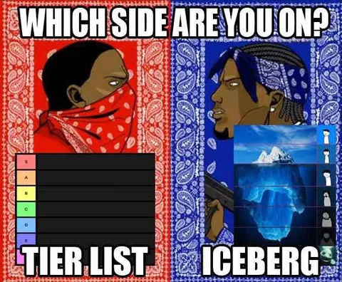 Which Side Are You On Tier List or Iceberg